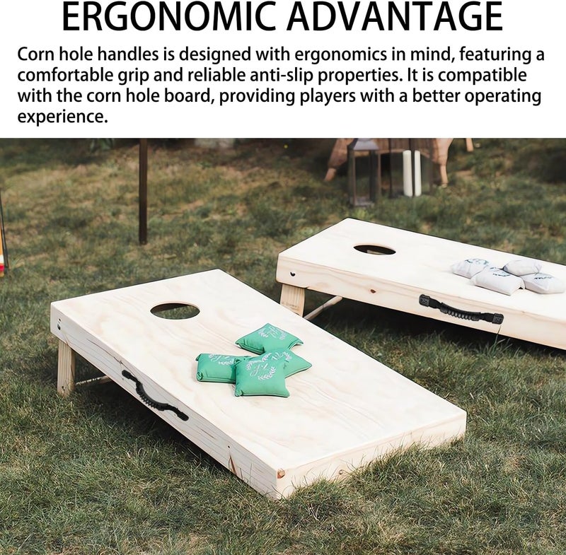 stufool 2 Pcs Cornhole Handles, Corn Hole Handles, Cornhole Board Handles with Hardware - Image 4